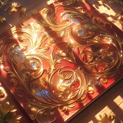 Splendidly Crafted Vintage Library Book with Golden Gilding