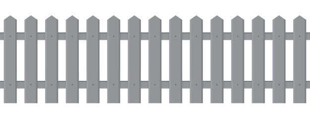 Seamless simple vector illustration of picket fence