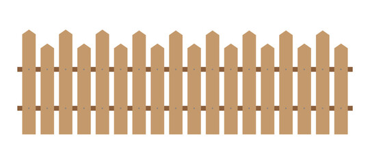 Simple vector illustration of picket fence