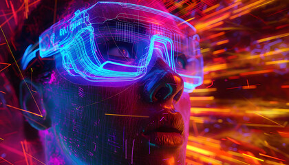Augmented Gaze: Virtuality Meets Reality in Neon Depth
