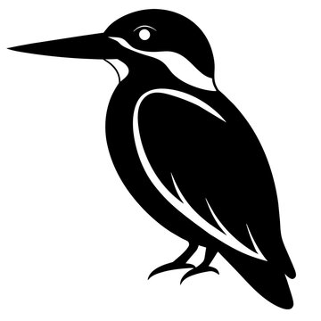 recommend clip art: Kingfisher Bird silhouette Vector Illustration.  Kingfisher Logo design concept is isolated on a white background. 