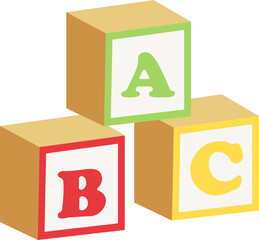 Hand-Drawn Organic Alphabet Block