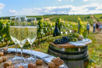 Sampling champagne on a summer weekend in Champagne region France