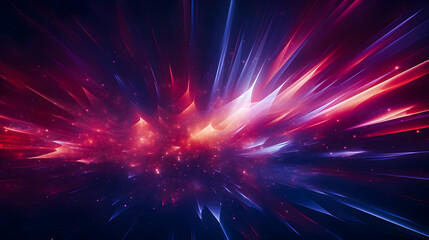 Fototapeta premium Colorful motion elements with neon led illumination. Abstract futuristic background. Wavy background