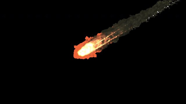 Asteroid meteorite comet streaks glows effects atmosphere Attack of the meteorite Meteor Rain tail alpha transparent  background