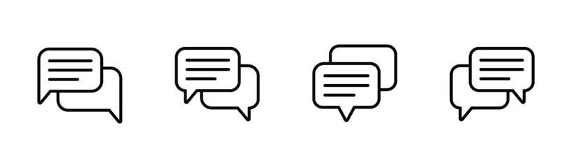 Speech bubble icon. chat symbol vector