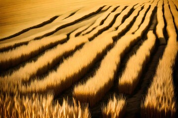 Endless fields of wheat swaying in the summer breeze, a panoramic dance of rural abundance.