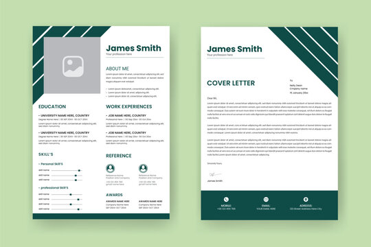 Resume and Cover Letter Layout Template Set