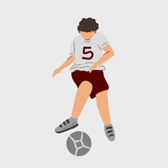 Boy playing football