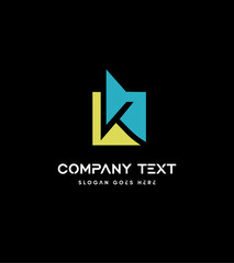 Abstract modern creative K initial logo design
