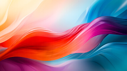 Obraz premium Wavy background made of abstract fluid design in intense colors. Vector illustration.