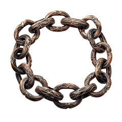 Obraz premium Chain of Rococo Art isolated on transparent png.