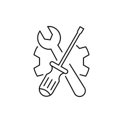Simple Repair Related Vector Line Icons set isolated on white background for web.
