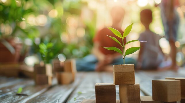 A visual representation of child development concept, showcasing the stages of childrens growth and the progression of healthy cognitive development through educational and playful activities.