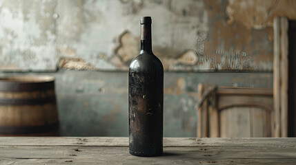 Wine bottle, generative Ai