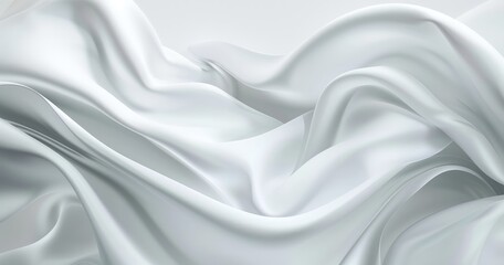 pure white fabric undulations background