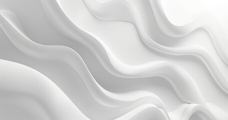abstract elegance in white silk waves