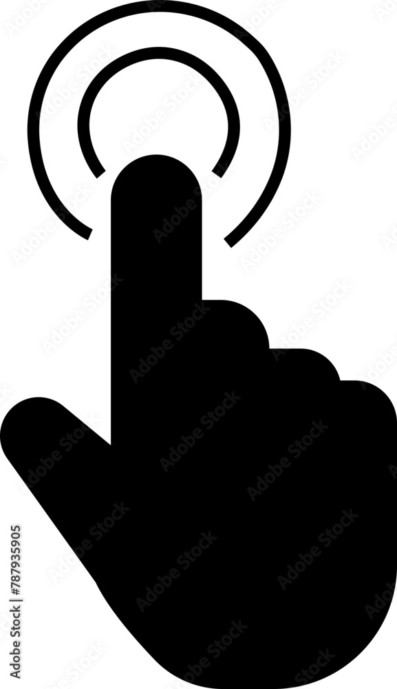 Fototapete computer mouse click cursor icon in fill style. load symbol. pointer cursor and loading icon. modern