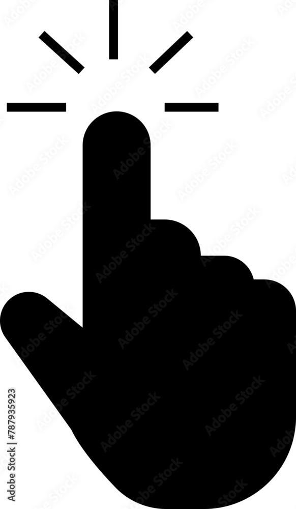 Fototapete computer mouse click cursor icon in fill style. load symbol. pointer cursor and loading icon. modern