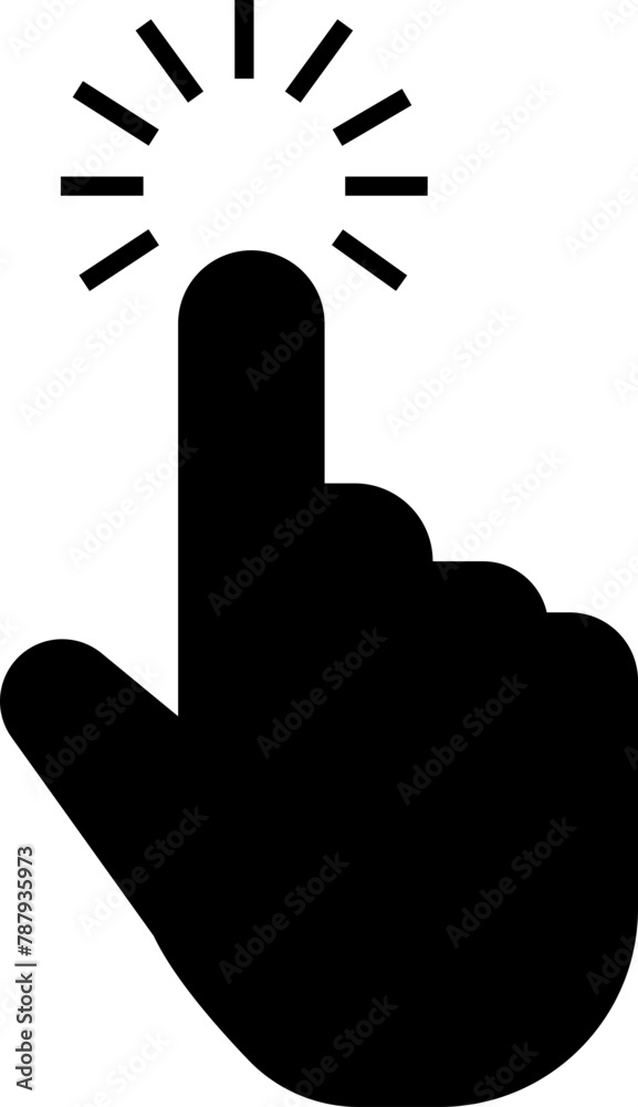 Fototapete computer mouse click cursor icon in fill style. load symbol. pointer cursor and loading icon. modern