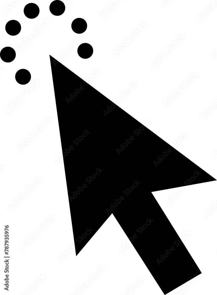 Fototapete computer mouse click cursor icon in fill style. load symbol. pointer cursor and loading icon. modern