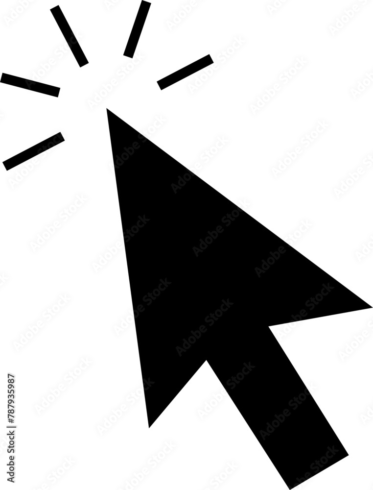 Fototapete computer mouse click cursor icon in fill style. load symbol. pointer cursor and loading icon. modern