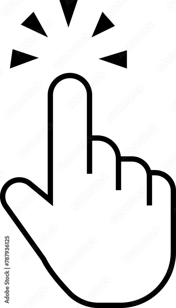 Fototapete computer mouse click cursor icon in line style with editable stock. load symbol. pointer cursor icon