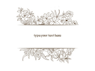 Flower Frame Border Decorative Outline
