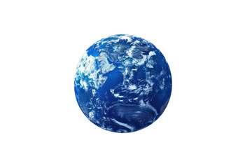 Fototapeta premium Blue earth, see the whole leaf isolated on white background