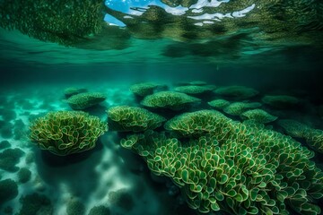 the serene beauty beneath the waves, where seagrasses thrive in crystal-clear waters.