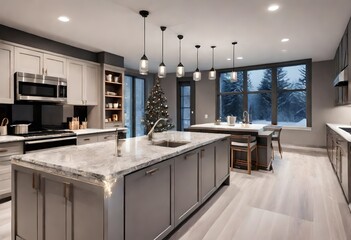 modern kitchen interior