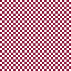 A simple chessboard utilizing the colors of the Qatar flag: maroon, white, and pale brown. Ideal for focused gameplay with a touch of national pride.