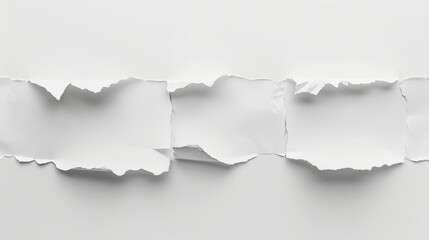 Ripped white paper message torn. White paper ripped message torn transparently. - obrazy, fototapety, plakaty