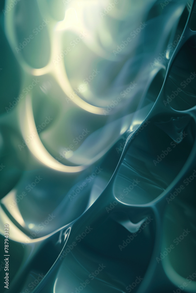 Poster Abstract background with a 3D surface. Hi-tech futuristic. Materials Science. Background image. Created with Generative AI technology.