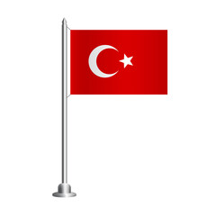 Flag of Turkey, illustration
