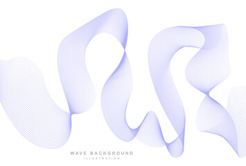 Abstract stylized blue line waves