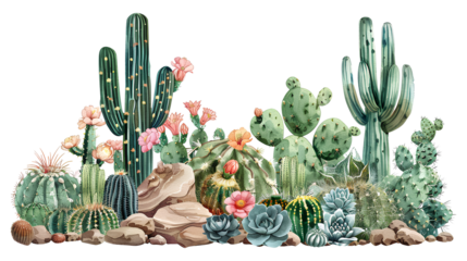 Cactus isolated on white background