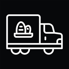 bakery delivery truck vector icon design