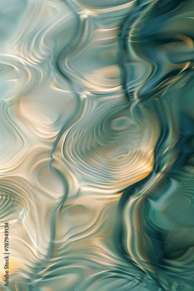 Poster Abstract background with reflections and caustics. Hi-tech. Futuristic background image. Created with Generative AI technology.