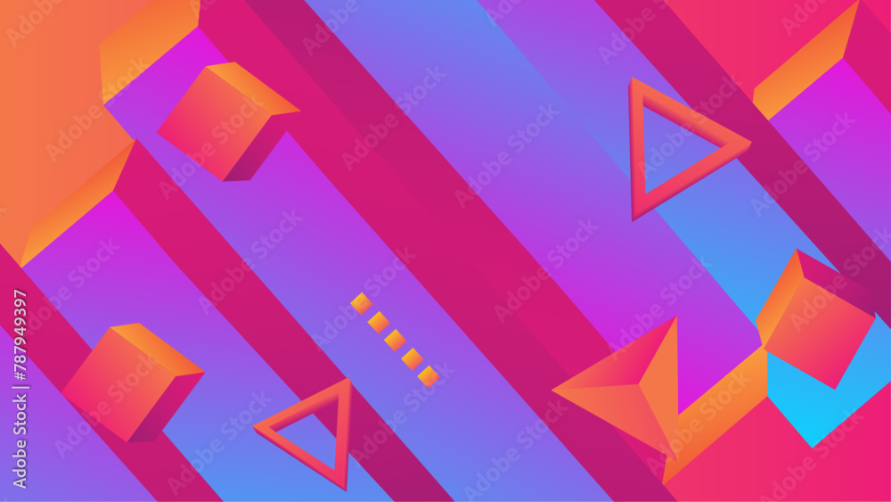 Wall mural abstract background with geometry shape