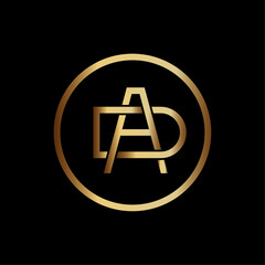 Minimalist Luxury Initials DA Logo