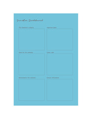 Semester Planner. Minimalist planner template set. Vector illustration.