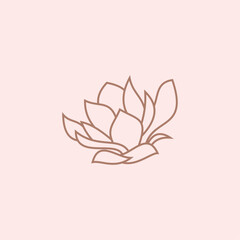 Minimalist Luxury Lotus Logo