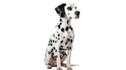 Cute Dalmatian isolated on a transparent background