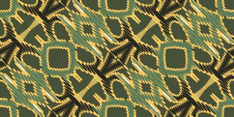 Fabric ethnic tribal pattern art. Ethnic ikat seamless pattern. American and Mexican style. Design for background, wallpaper, illustration, fabric, clothing, carpet, textile, batik, embroidery.