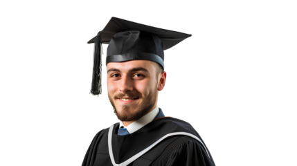 Photo of graduate student graduation adult isolated on a transparent background