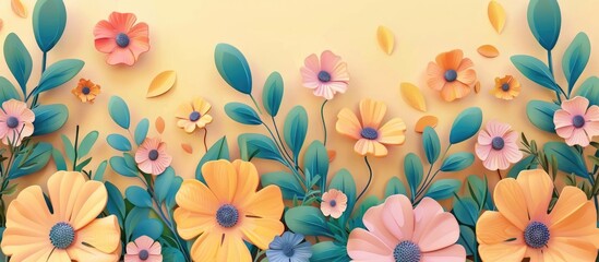 Background of retro flowers