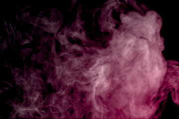 Abstract mist smoke on pink purple background. fog flowing in an air wallpaper.