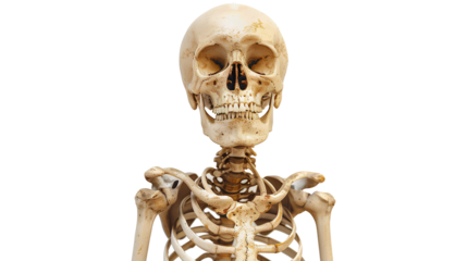 Human skeleton isolated on a transparent background