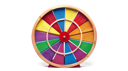 The prize wheel isolated on a transparent background